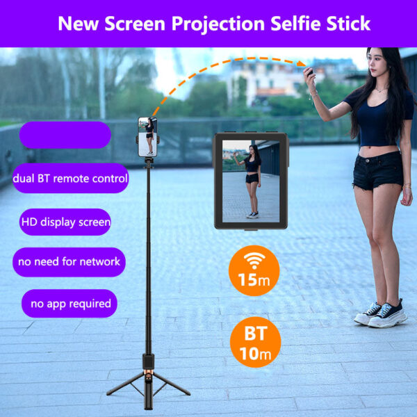9 in 1 Selfie Stick With Mobile Phone Screen Projection - Image 4