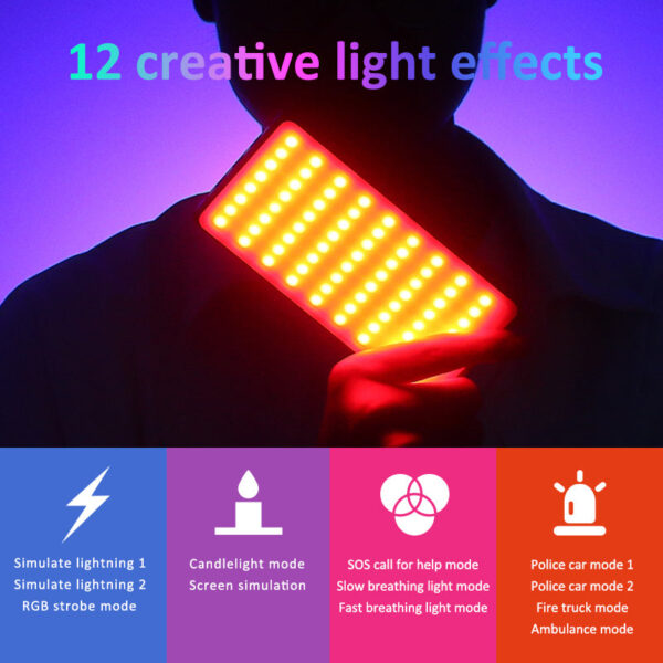 LED RGB Fill Light Portable & Rechargeable - Image 2