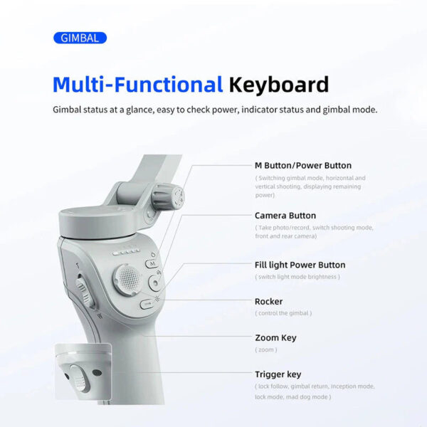 TOKQI M01 Smart 3-Axis Professional Gimbal - Image 3
