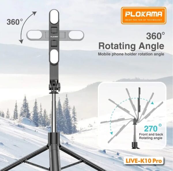 5‑in‑1 Selfie Stick + Tripod Stand with Bluetooth Remote - Image 5