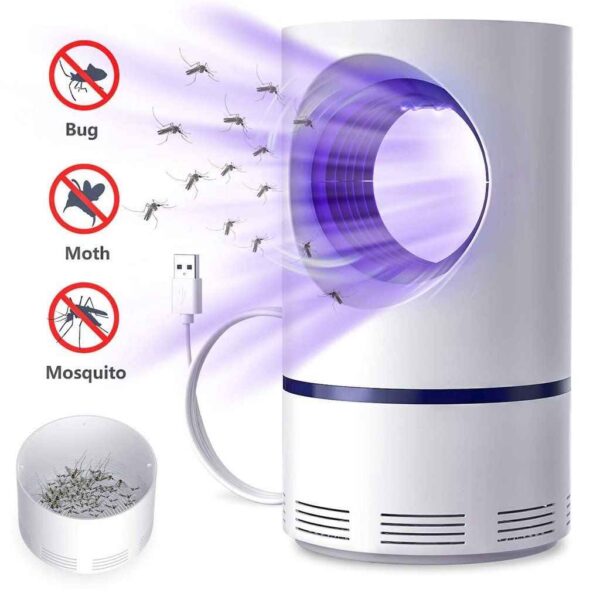 Electric Mosquito Trap Blue Light Mosquito Killer Lamp with USB Power Suction Fan No Zapper Child Safe - Image 3